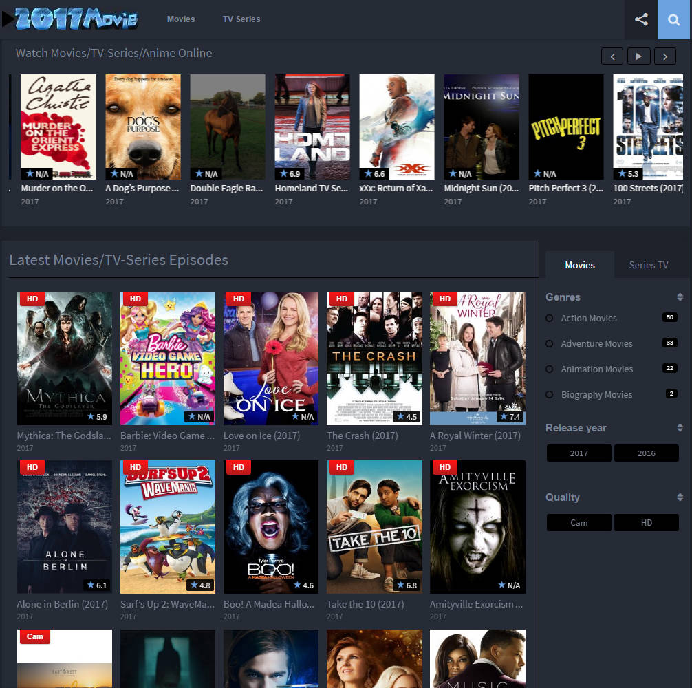 2017Movie.com Black Theme Style