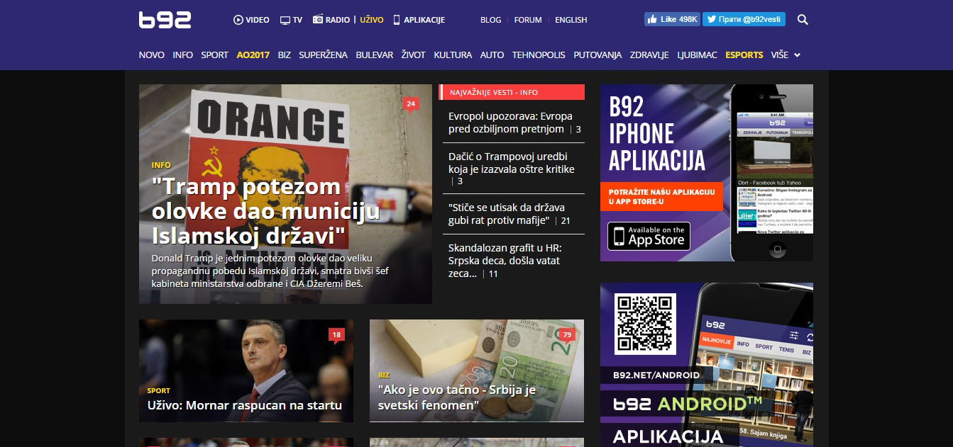 B92.net Nocni Rezim