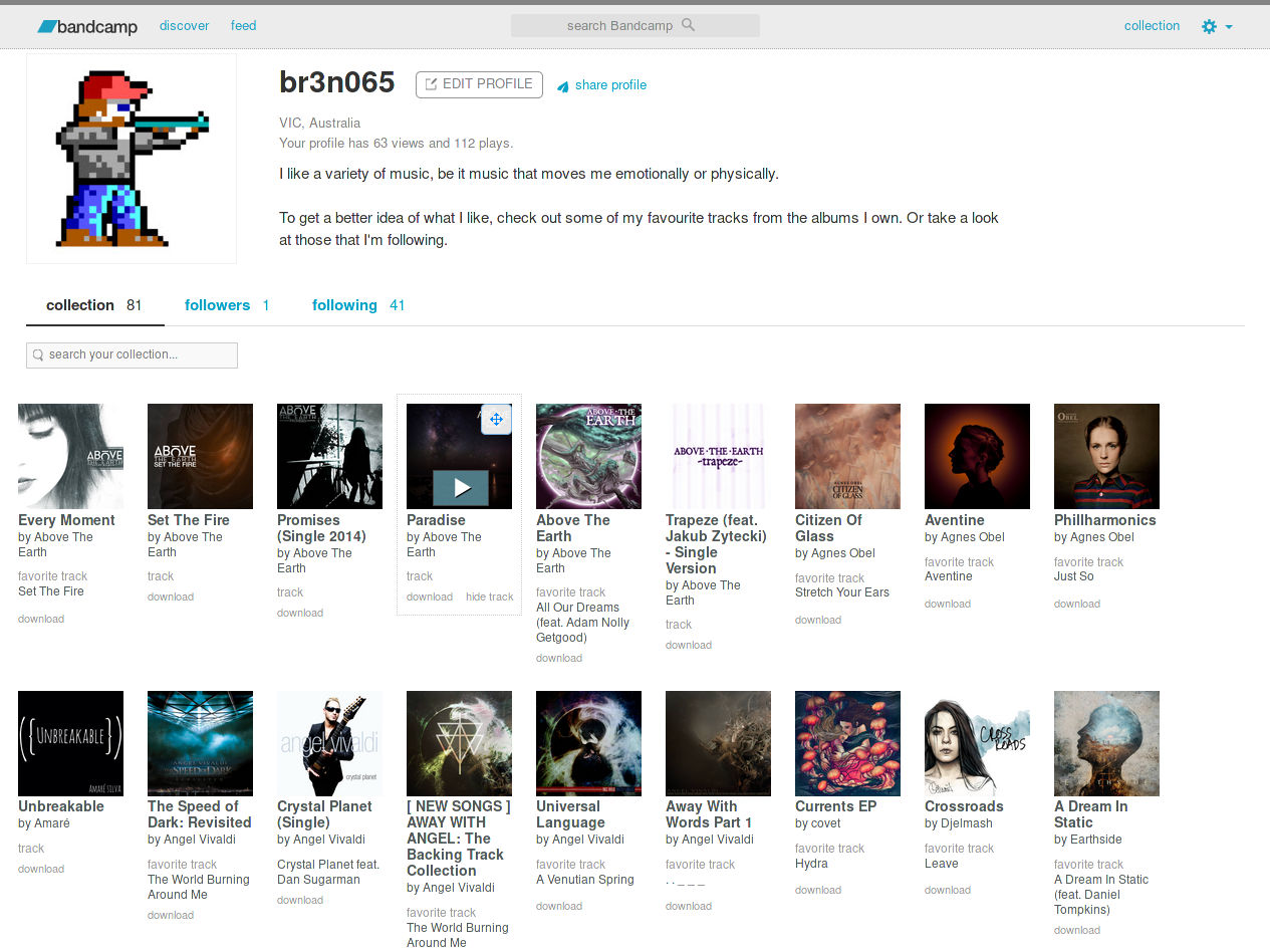 Bandcamp - Collection Shrink
