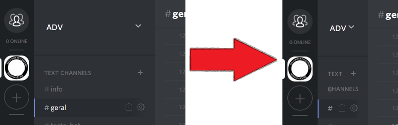 Discord - "Auto-Hide" Channels List