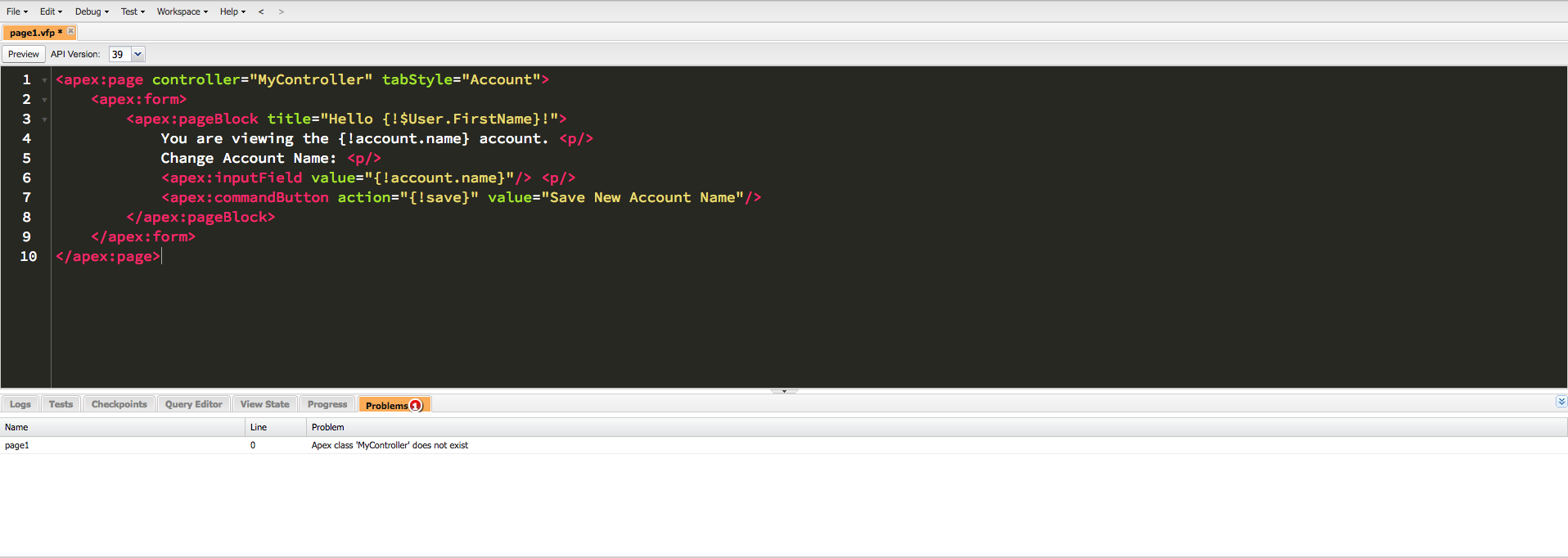 Salesforce Force.com Developer Console Dark Theme