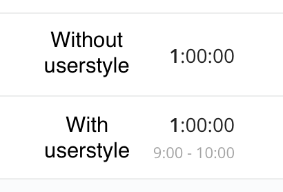 Show from and to time by default on Toggl