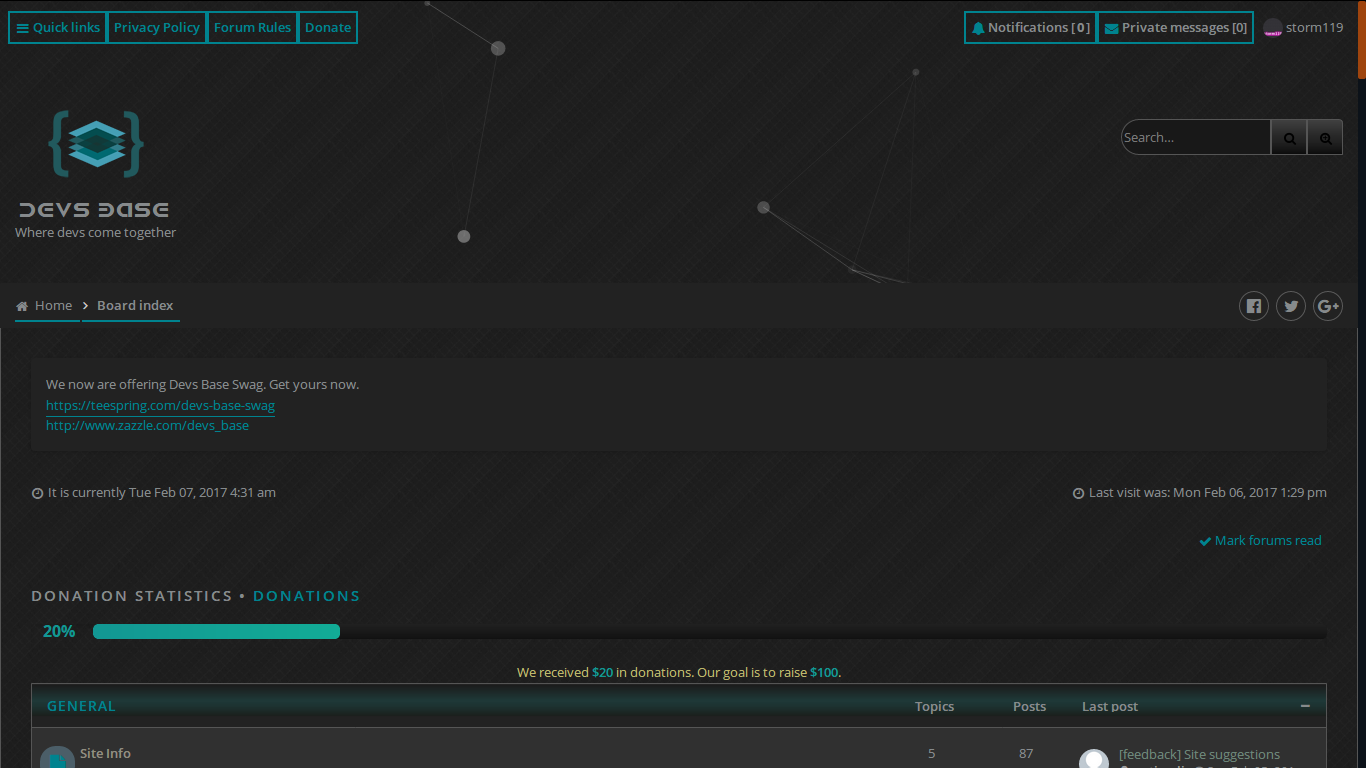 DEVS-BASE Forum (Emerald Dark Flat)