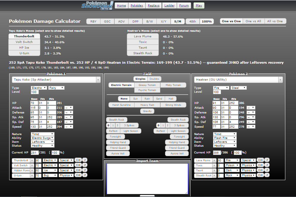 Grey Pokemon Damage Calculator