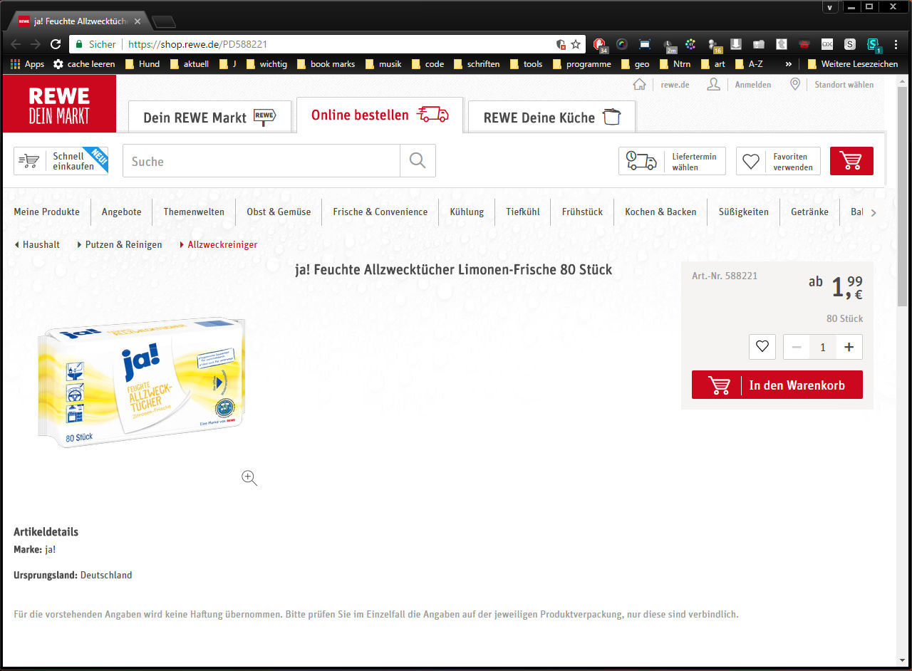 ich will keinen service auswählen - shop.rewe.de