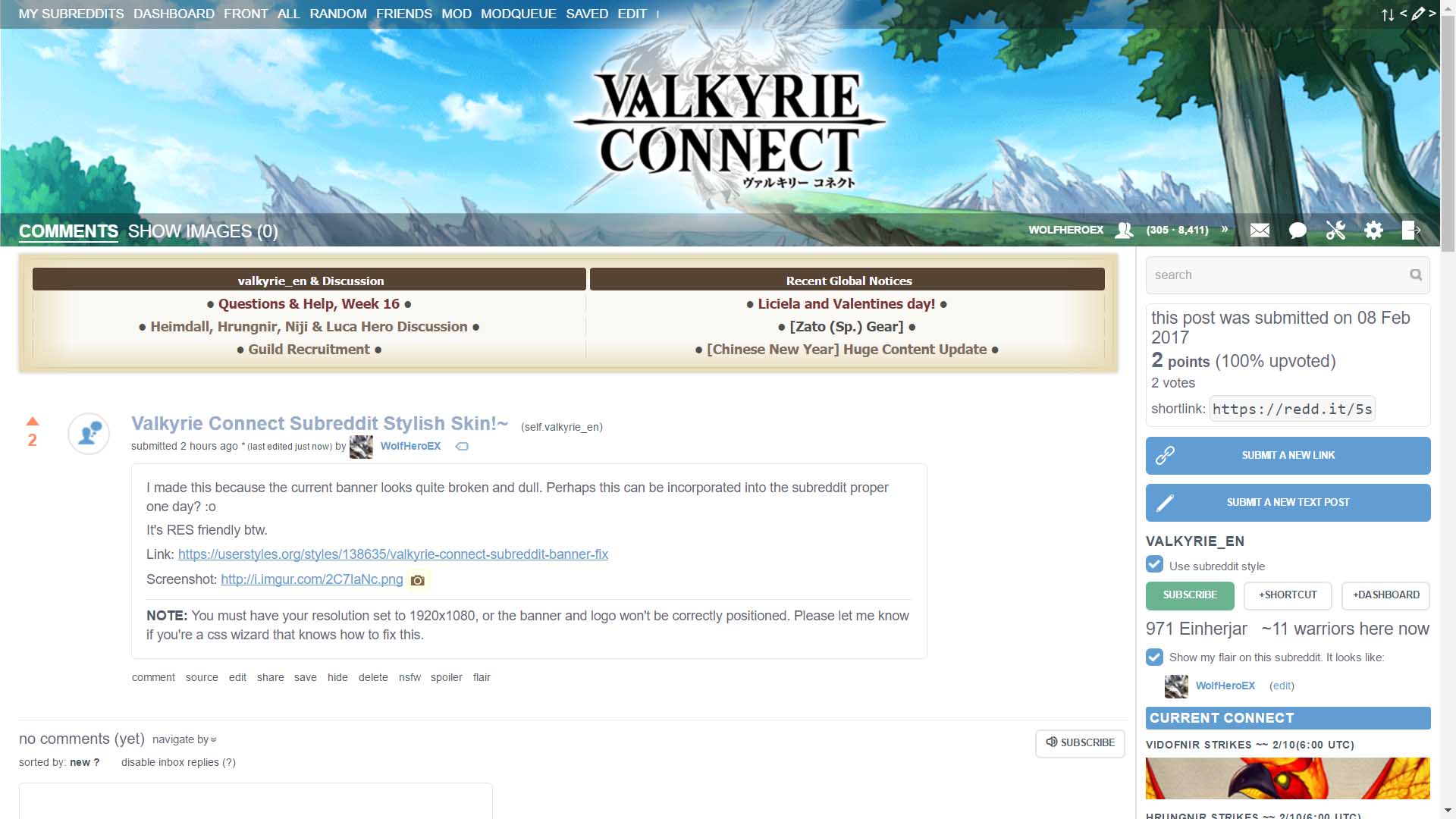 Valkyrie Connect Subreddit Banner Fix