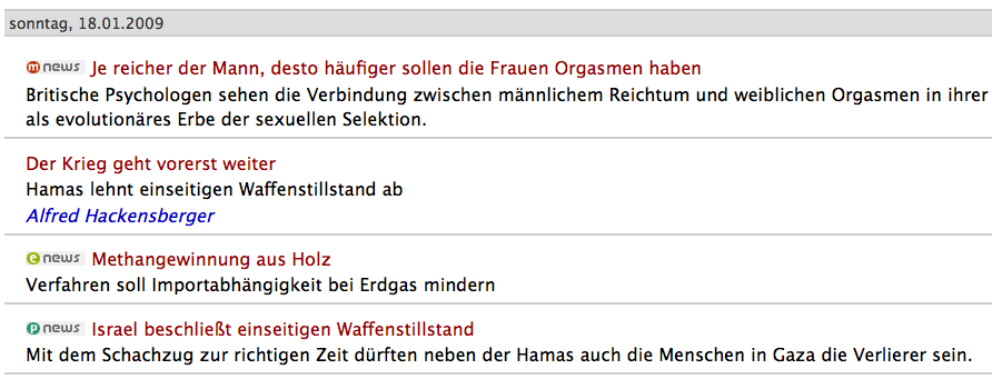 Telepolis - Cleanup interface