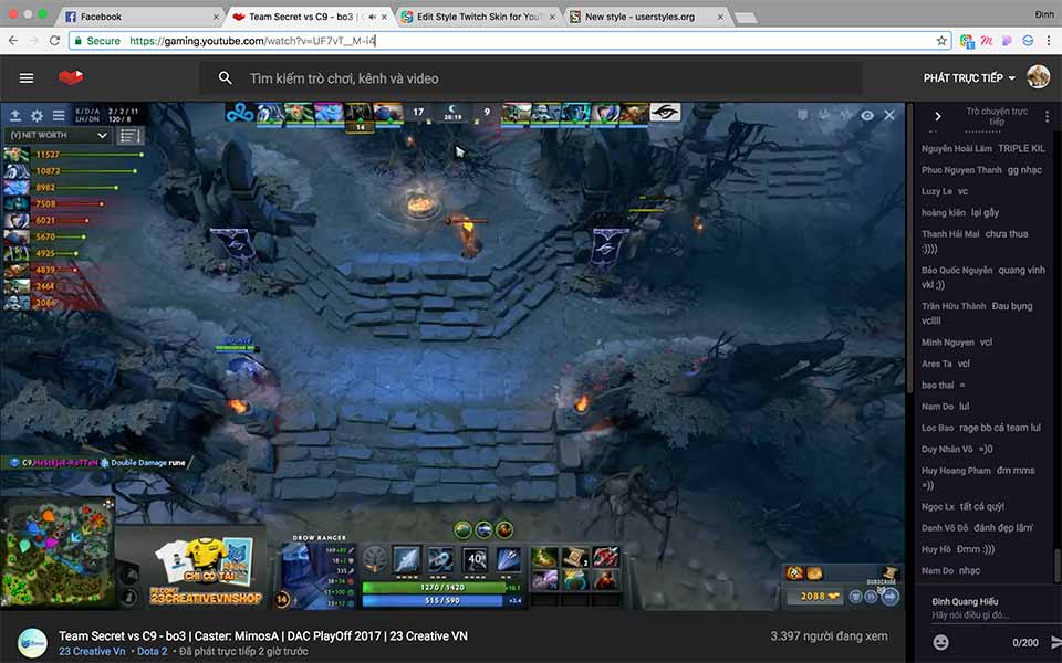 Youtube gaming larger player