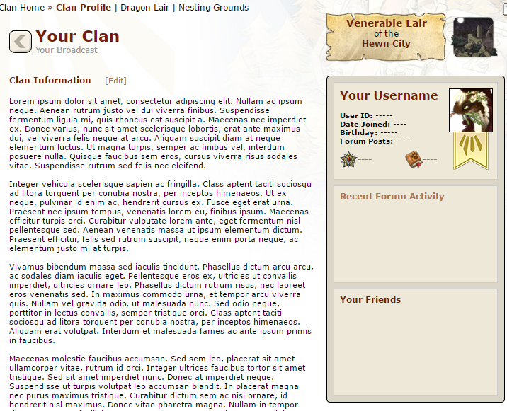 Expanding Clan/User Bio Box - Flight Rising