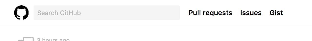 white github navbar