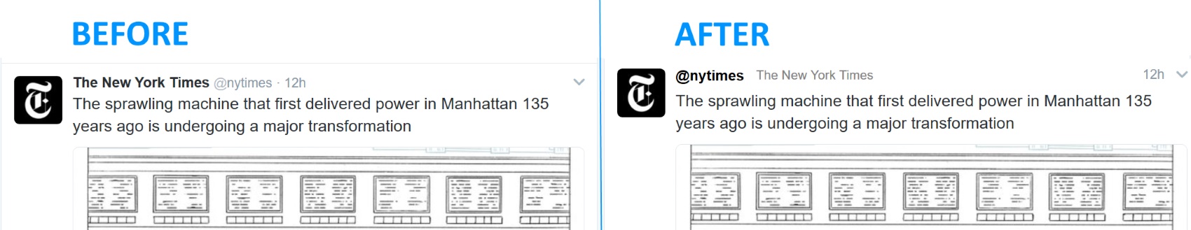 Twitter Username Display Order Fix