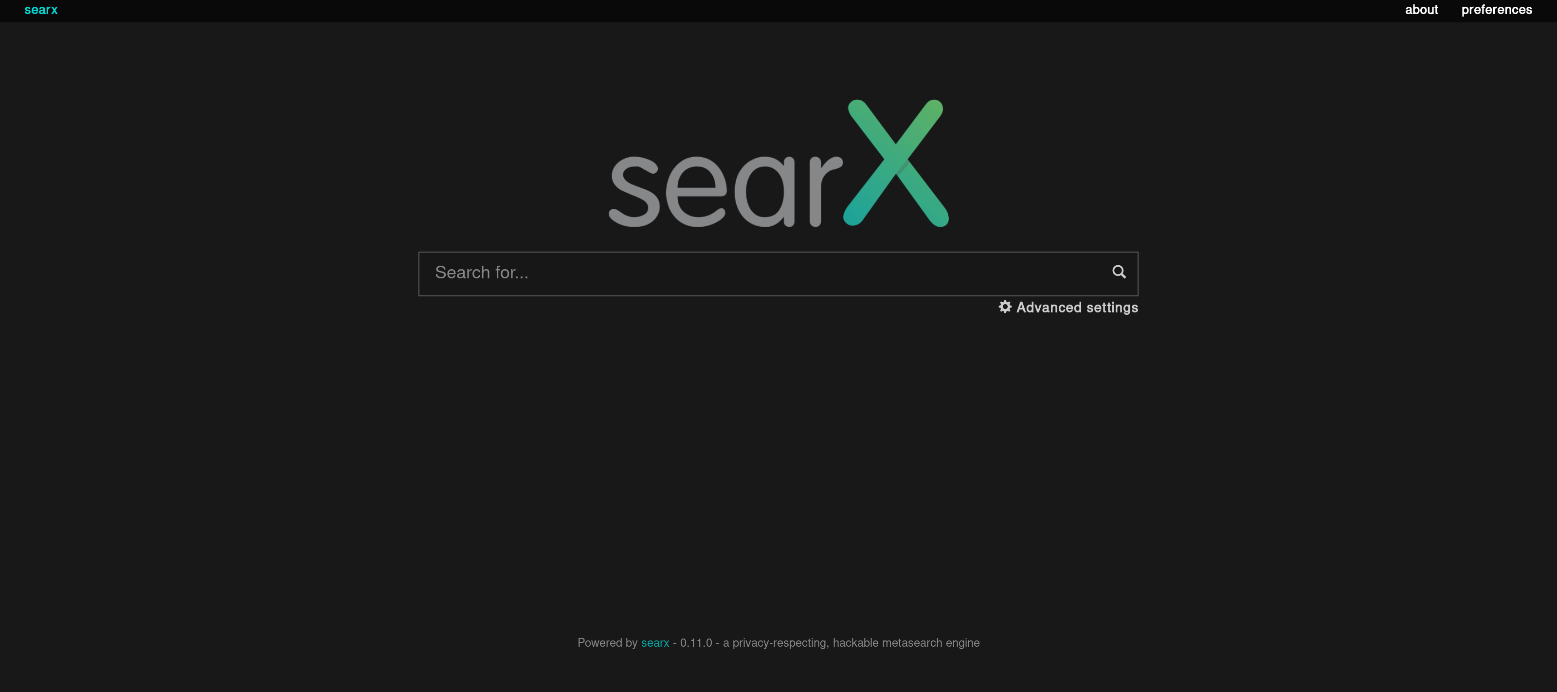 searx dark cyan