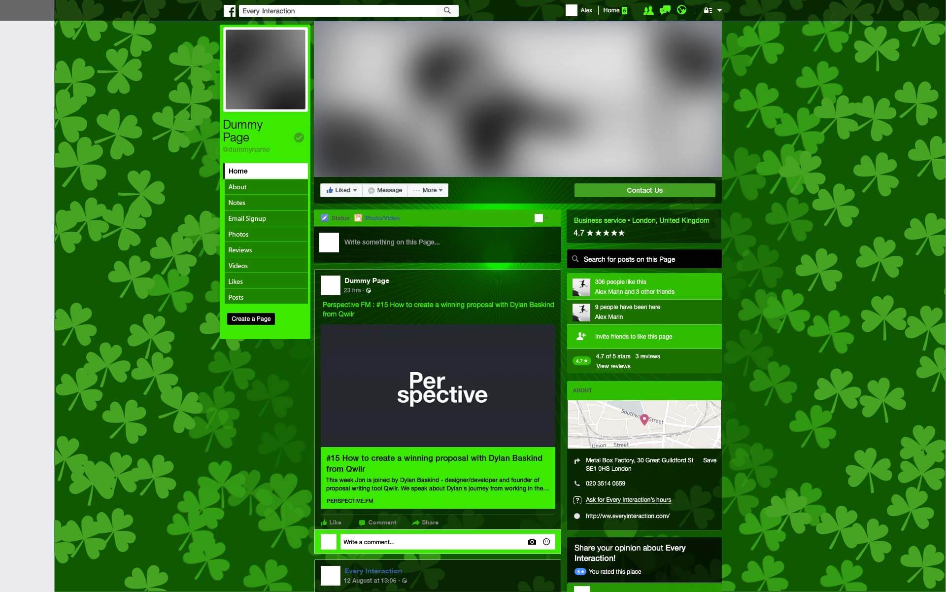 St. Patrick's Day style for Facebook.com