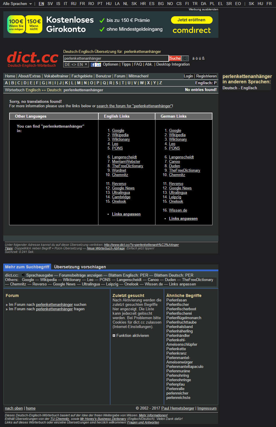 Dict.cc dark translation - updates