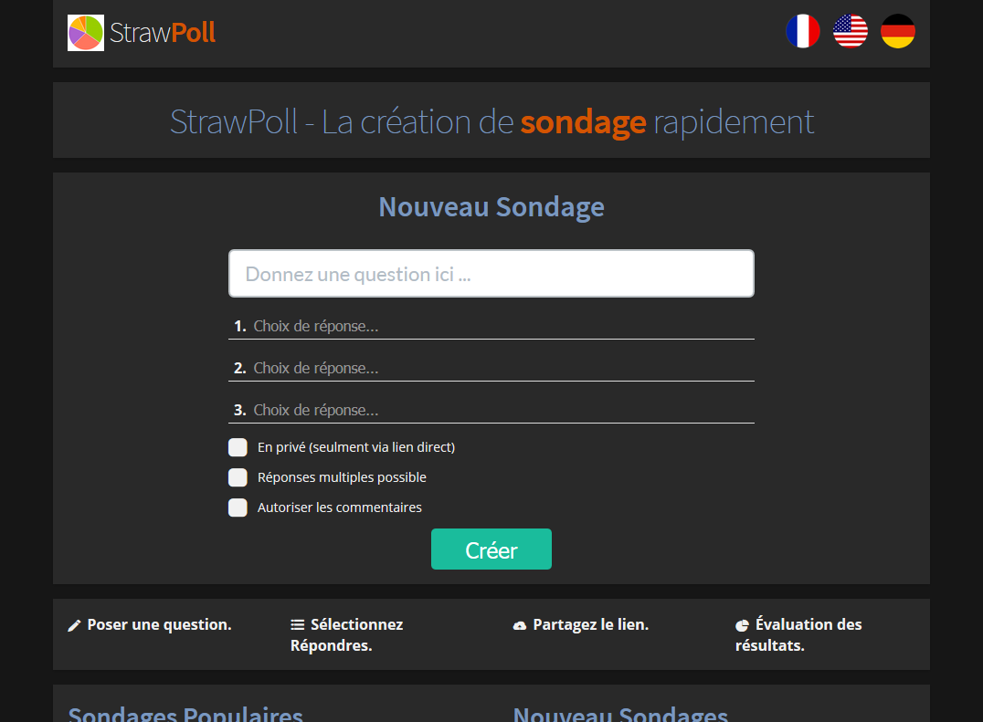 A Dark/grey theme for Strawpoll