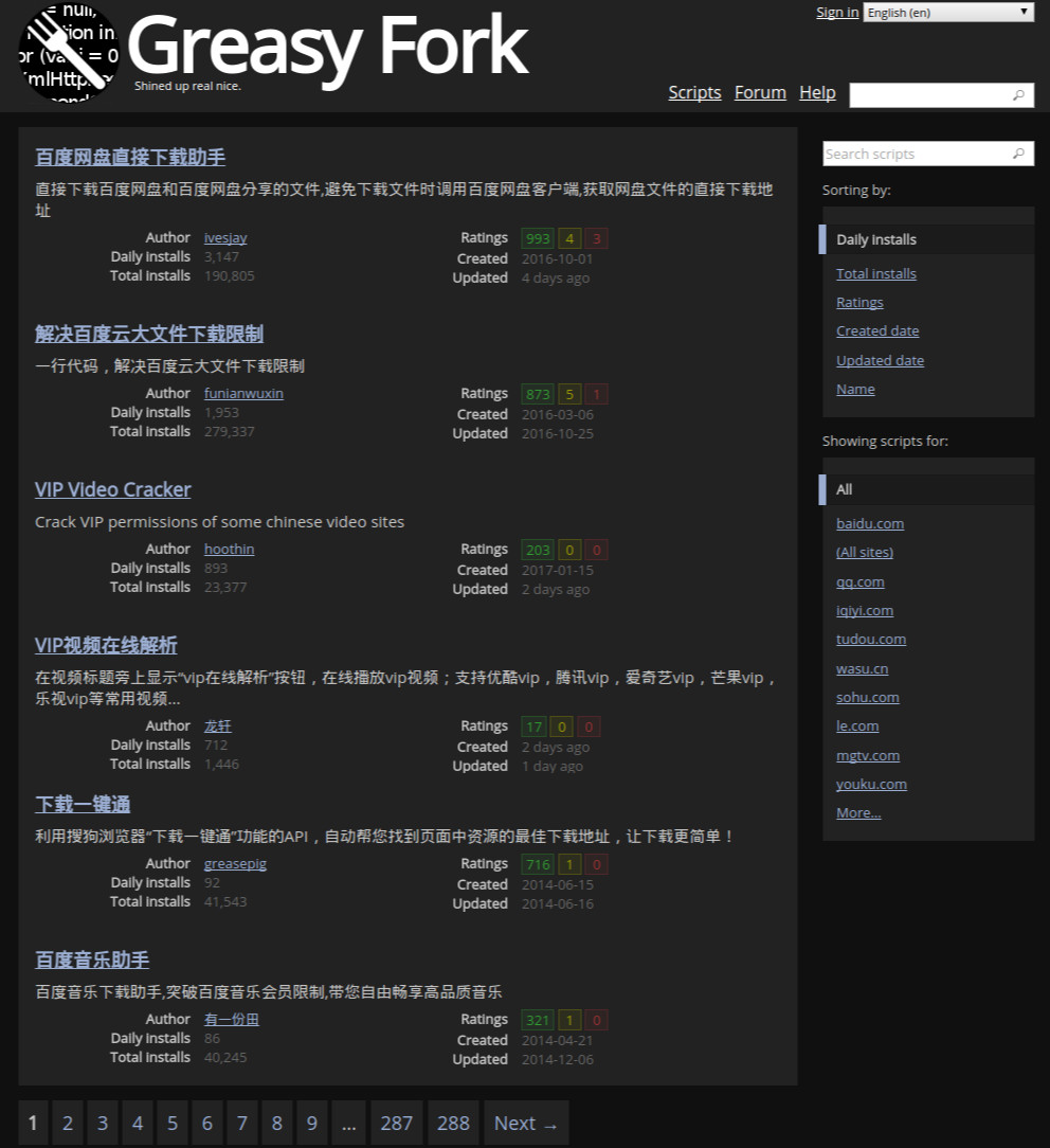 GreasyFork Dark
