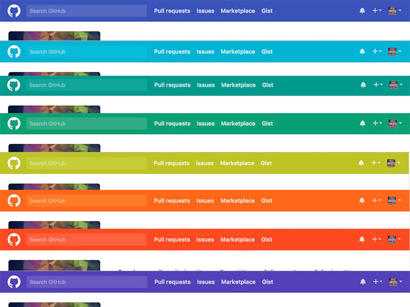 Github Rainbow Header