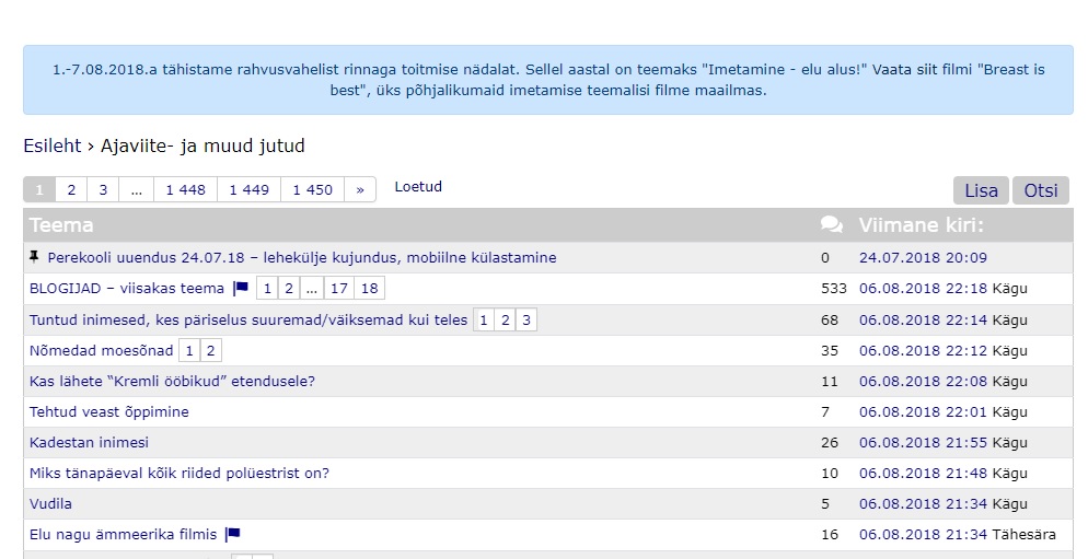 Perekooli foorumi värvivahetus