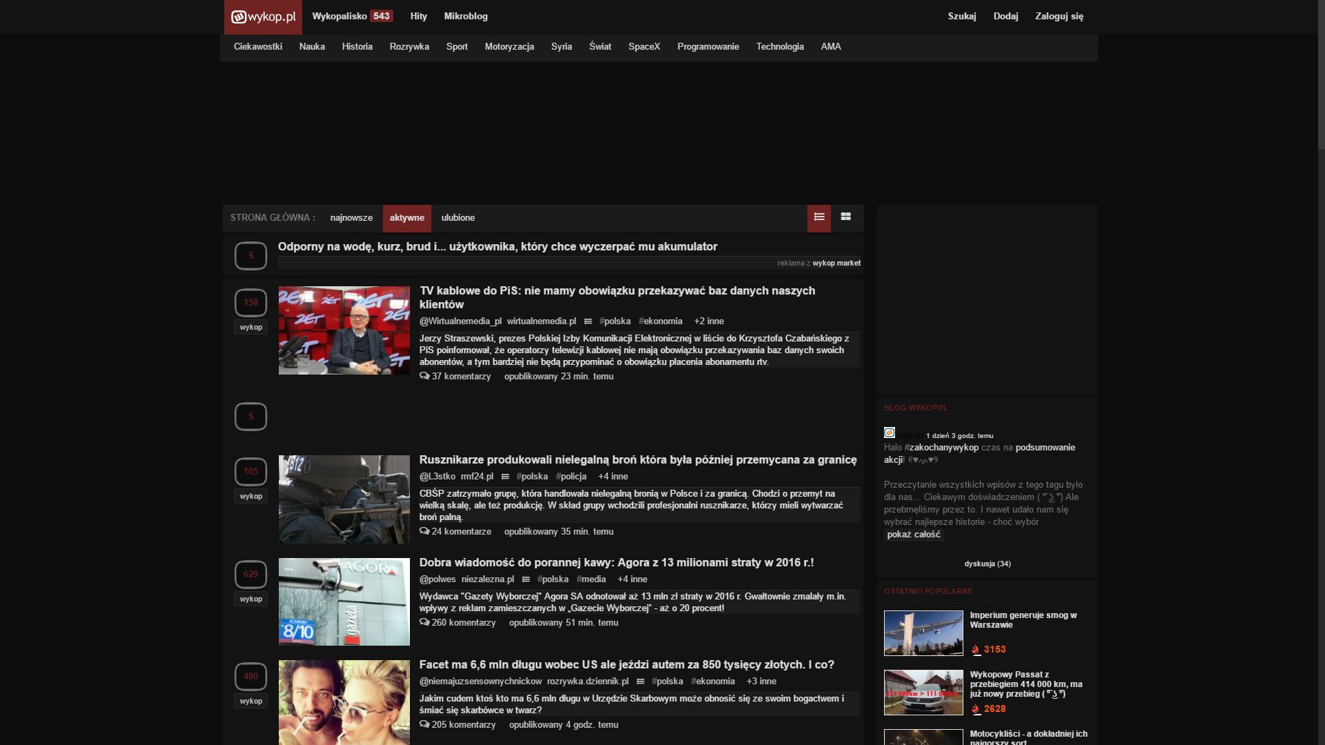 Wykop.pl - Dark Theme