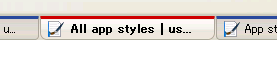 Horizontal  Line Red & Blue on Tabs