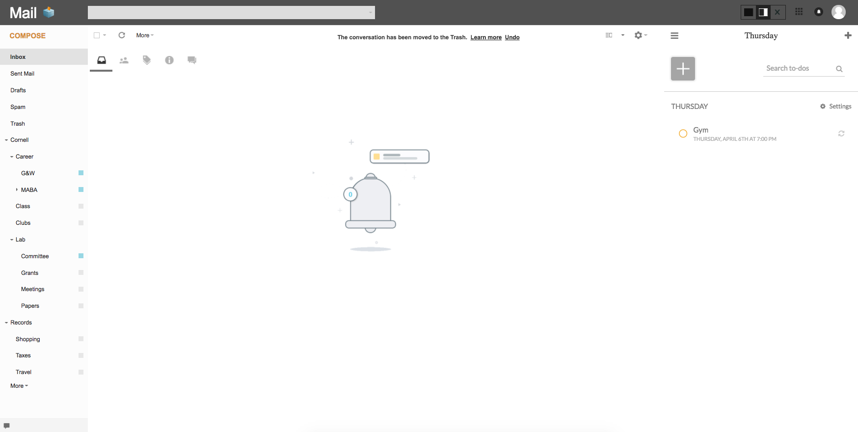 A very minimal gmail theme