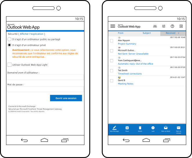 Outlook Web App 2010 for Mobile