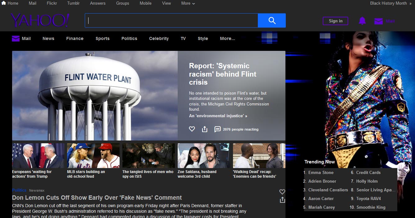 Dark Yahoo Michael Jackson