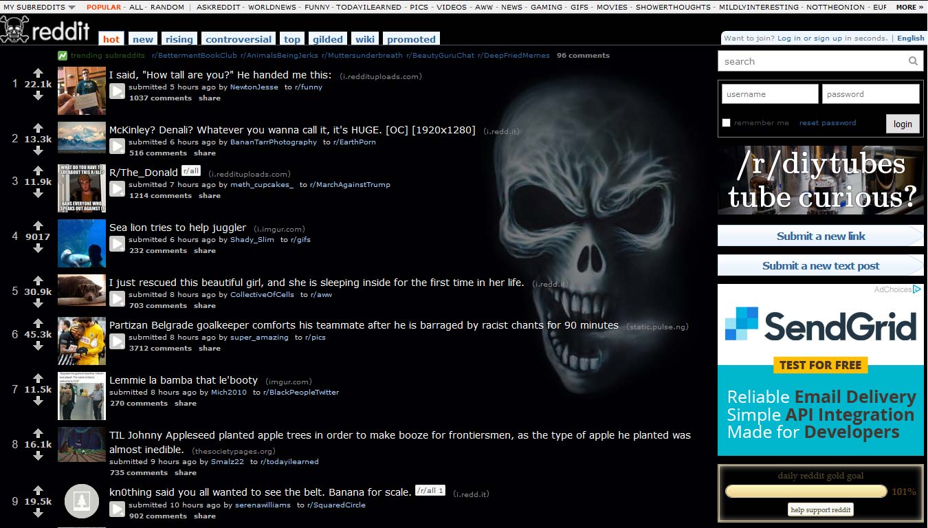 Gothic Skeleton Theme for reddit.com