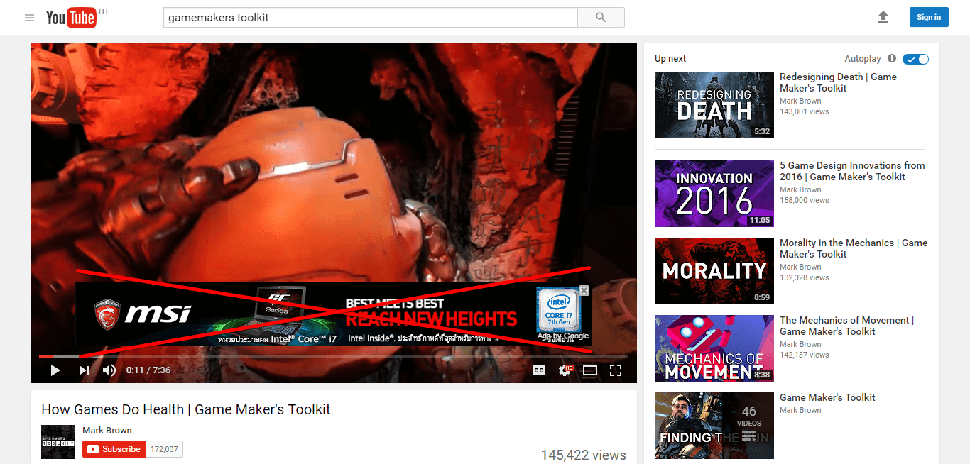 Removed in-video overlay ads for YouTube