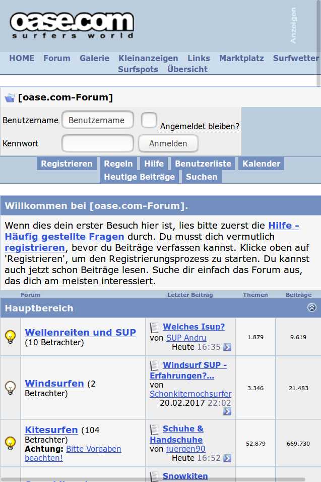 Oase.com - Mobile