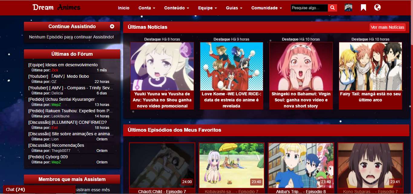 Dream Animes - Theme "Tema" Red "Vermelho"!