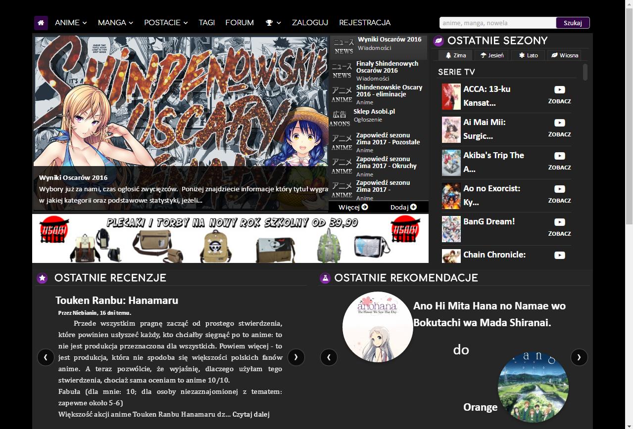 Shinden Anime Czarny/Szary Styl