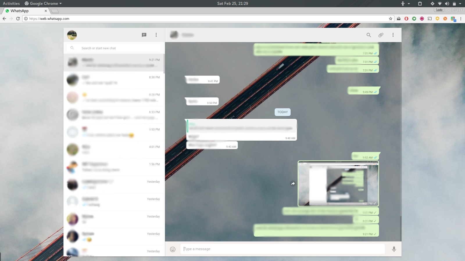 Whatsapp Web custom background