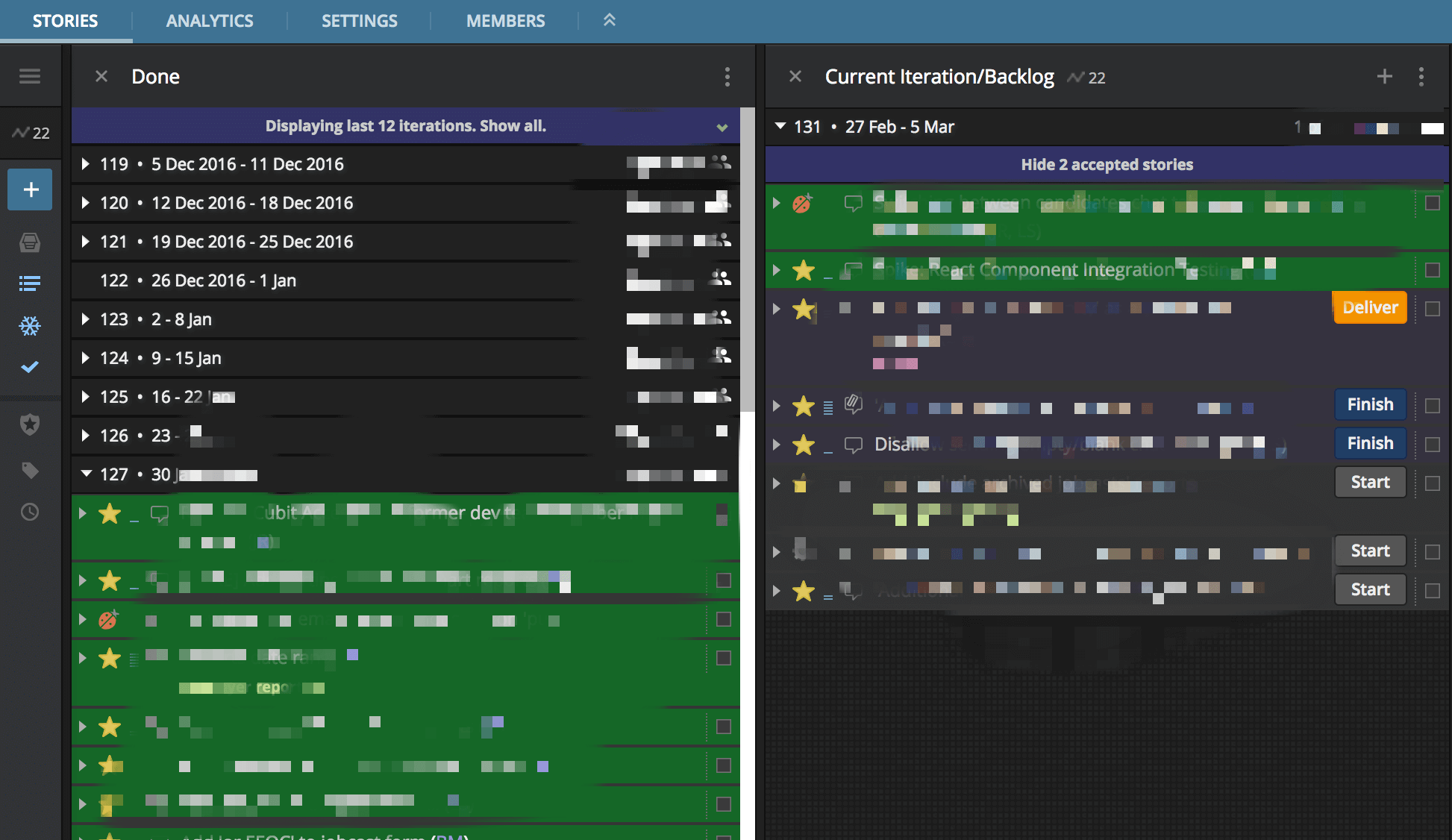 Pivotal Tracker Dark Theme
