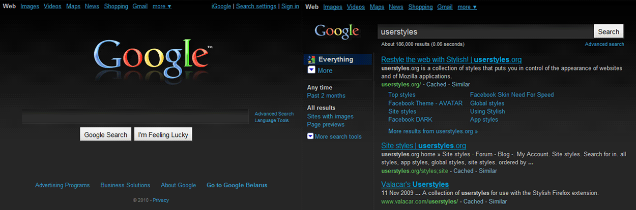 Google Dark Plus