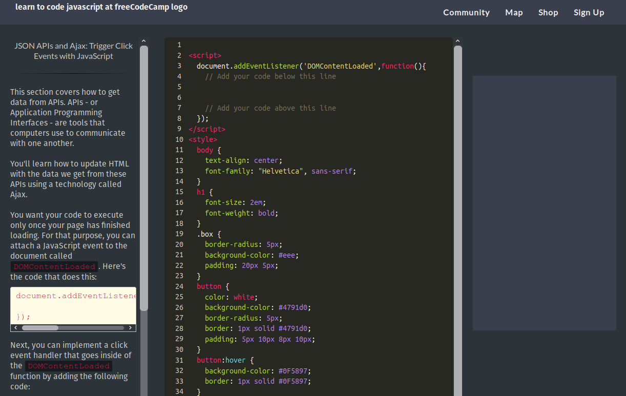 FreeCodeCamp (Dark) WIP