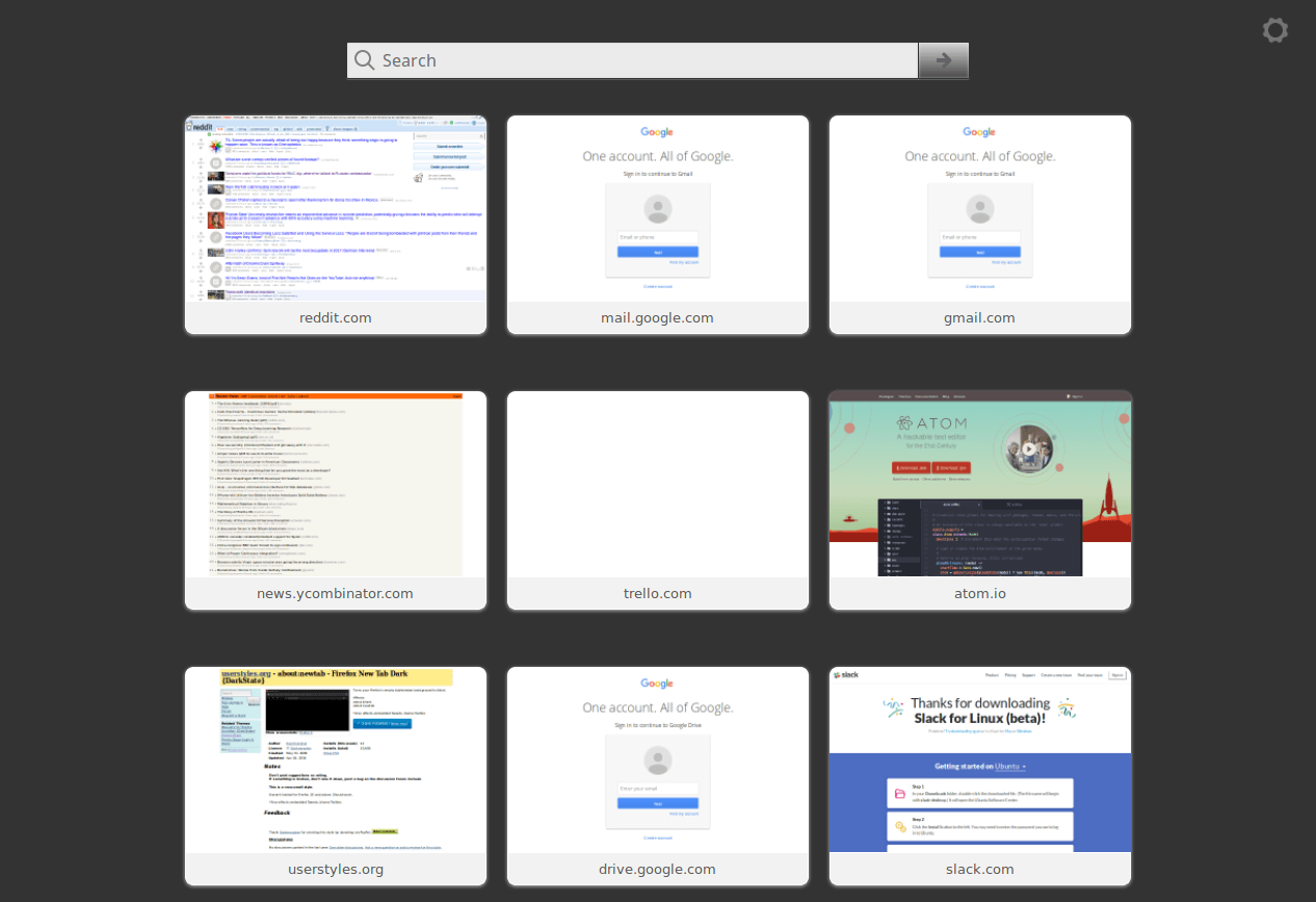 Firefox Dark New Tab