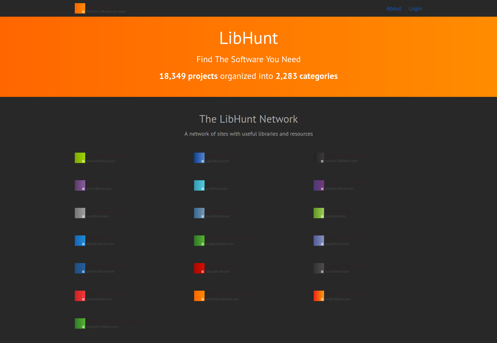 Libhunt Dark