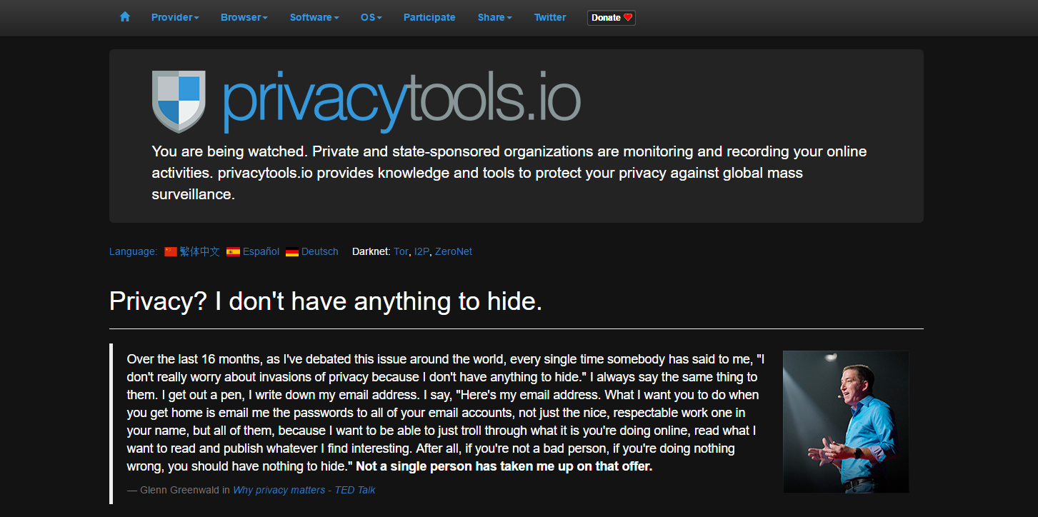 Privacytools.io Dark