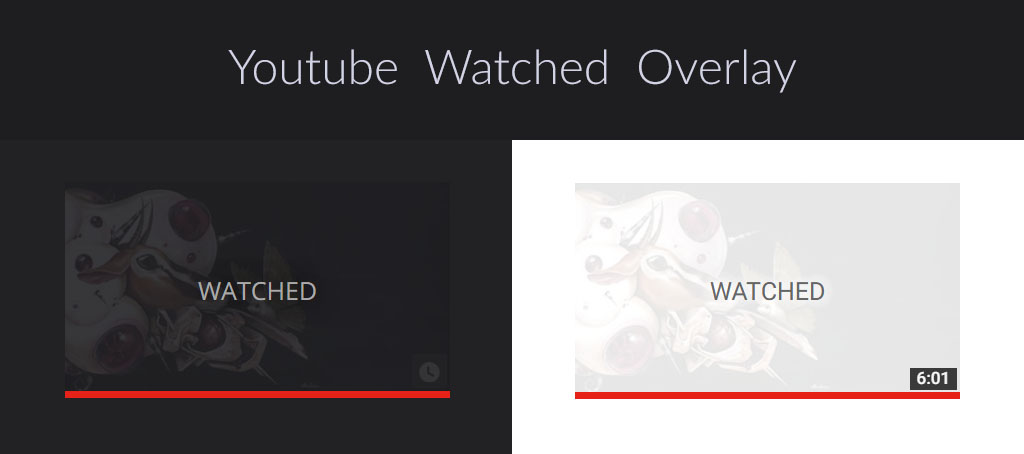 Youtube Watched Overlay
