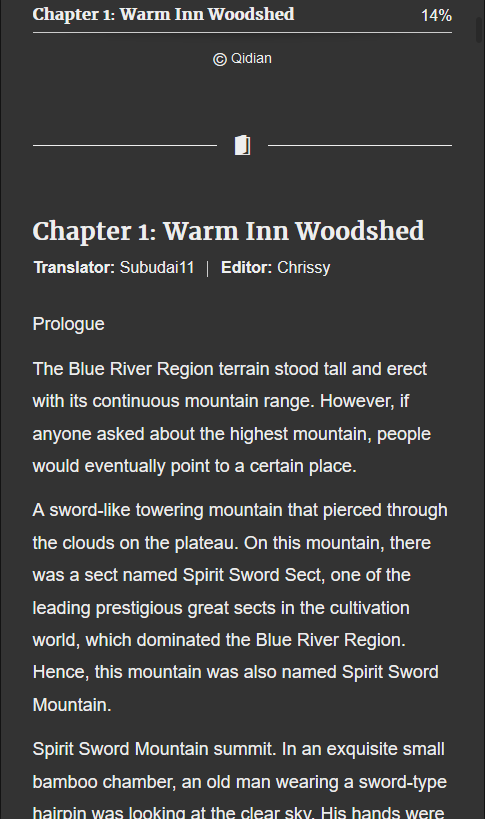 webnovel.com DARK MOBILE THEME