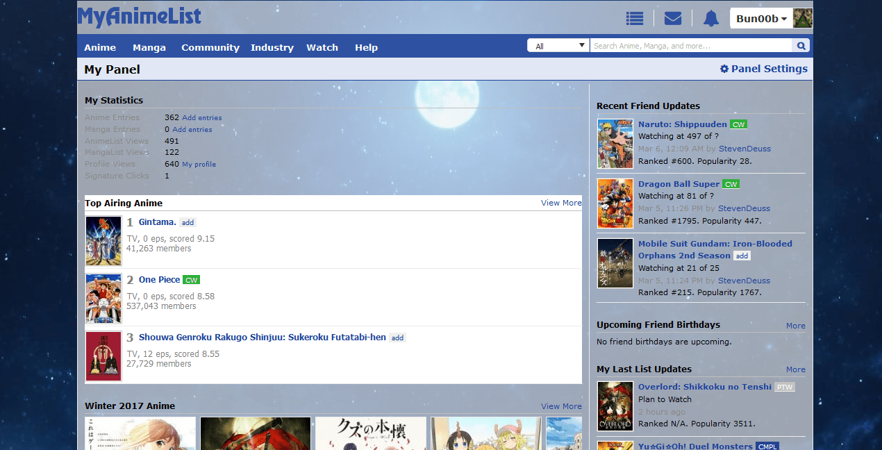 MyAnimeList Easy-On-The-Eyes Edition (MAL)
