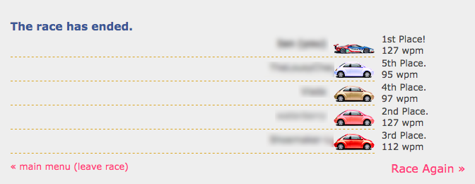 TypeRacer Custom User Avatar/Car