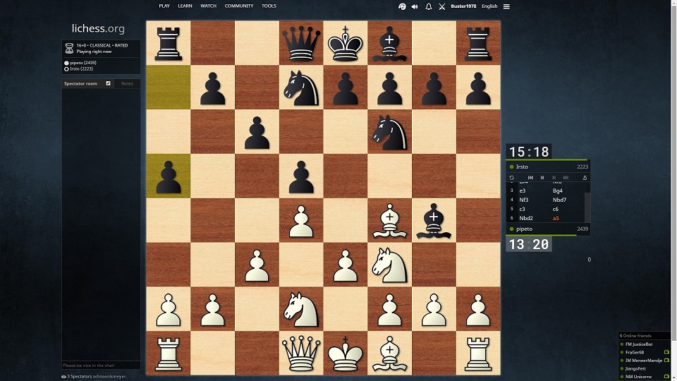 Lichess Mahogany Chess board