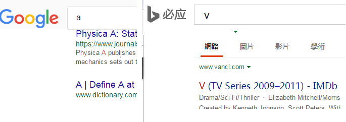 Fixed Google & bing Search Bar at drop Looking :)