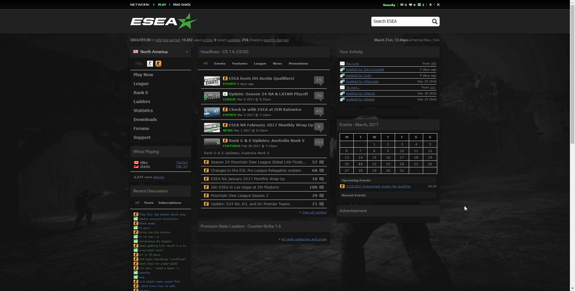 ESEA Dark Theme