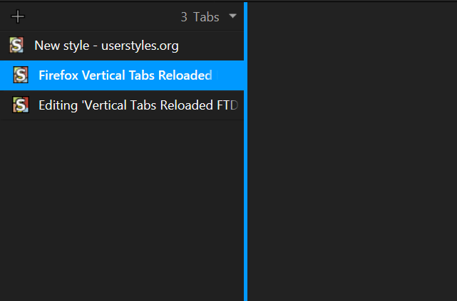 Firefox Vertical Tabs Reloaded FTDark + TabCounter