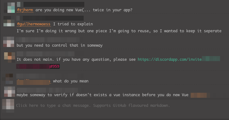 Gitter.im - Monospaced input box and chat messages