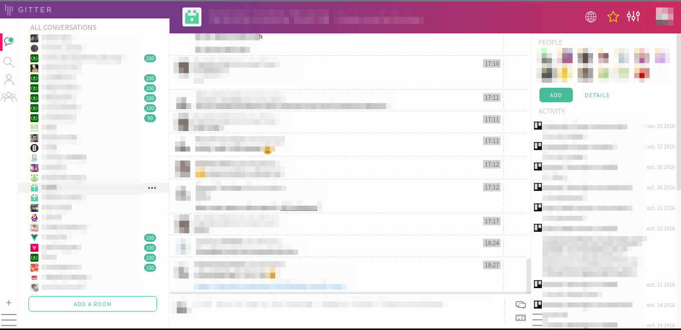 Gitter - Smaller sizes