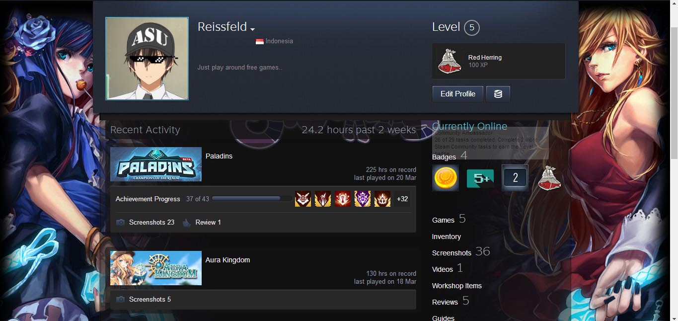 Panty and Stocking Steam Background (customisable)